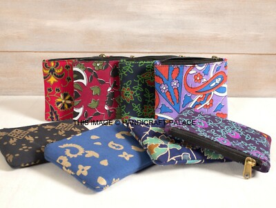 Women Lady Small Cotton Purse Zipper Wallet Coin Key Holder Case Pouch Bag  LOT