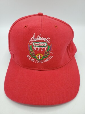 Authentic Hormel Deli ''Ask Me for a Sample'' Red Strapback Hat Cap