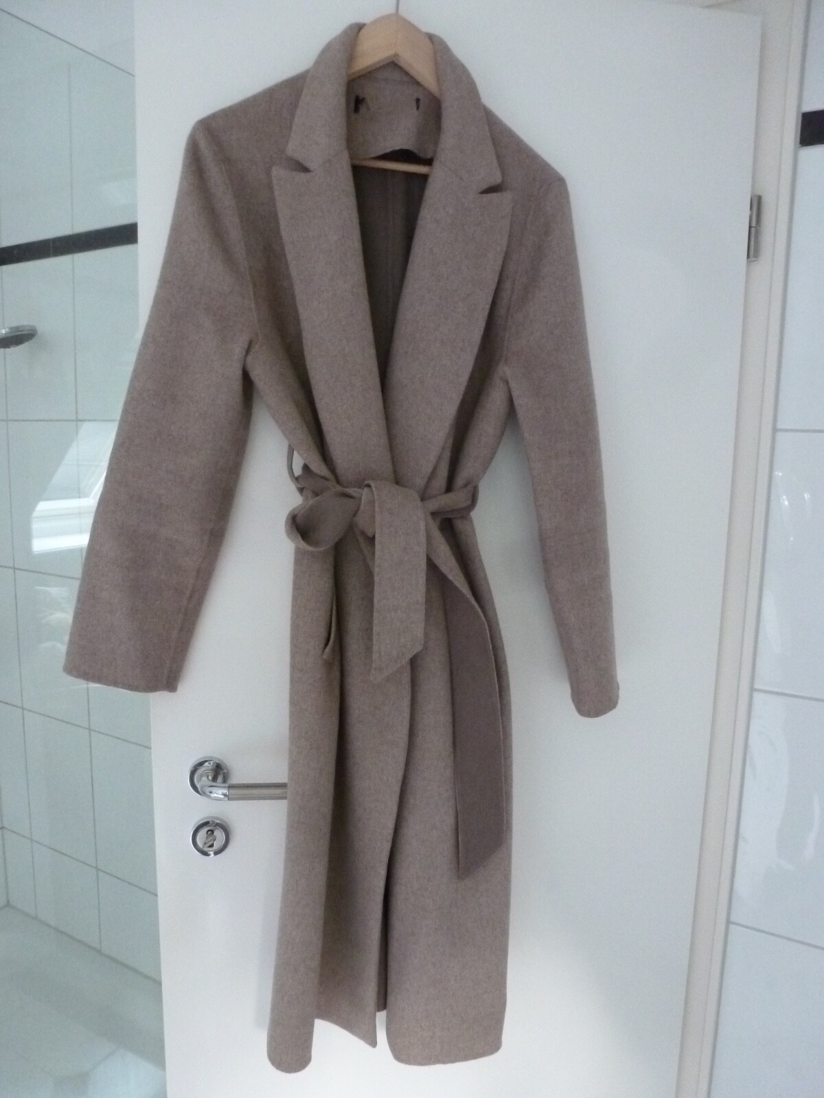 HALLHUBER WOLLMANTEL (MIT SEIDE) GR.40 HELLBRAUN+++ eBay