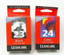 Genuine Lexmark 23 24 Ink Cartridge 2PK One Black and One Color NEW SEALED