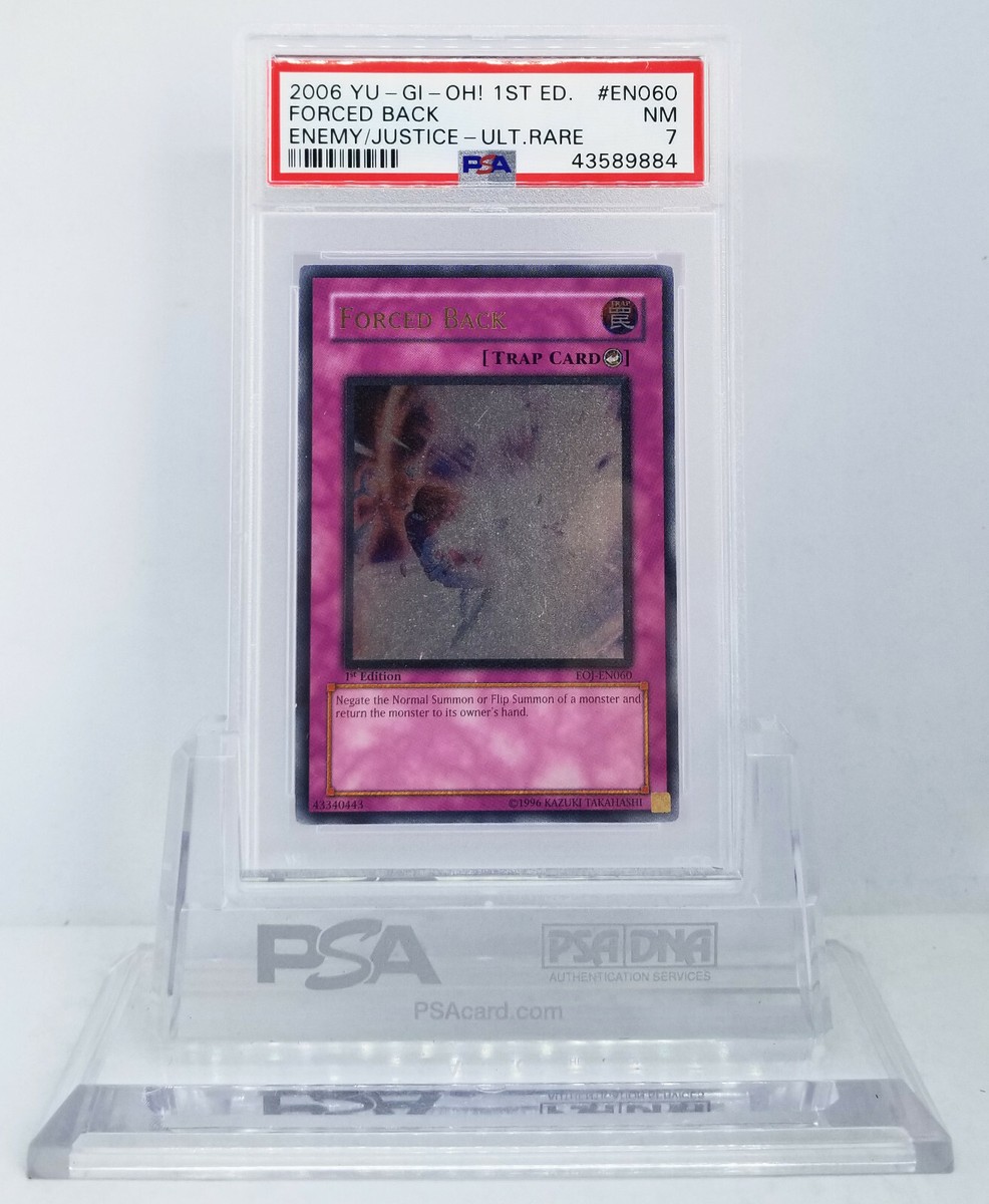 YU-GI-OH ! BOÎTE de rappel Enemy of Justice 1ère édition affichage
