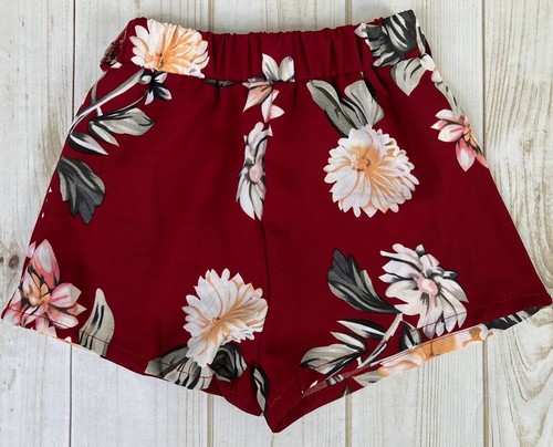 Shein Girls Red Floral Top & Shorts Set Size 100 3-4 Yrs Sleeveless Beach A1718 - Picture 3 of 11