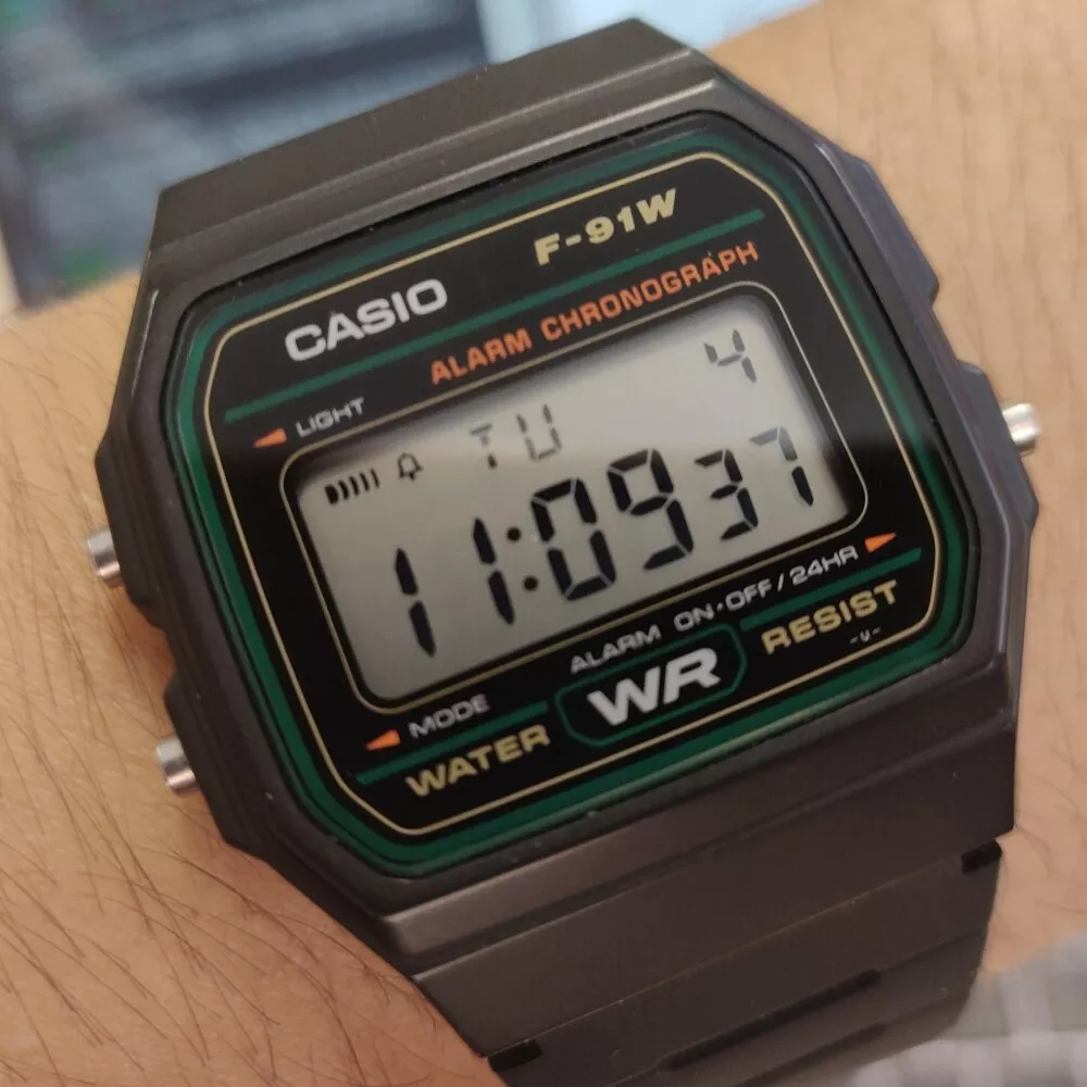 CASIO GENERAL F 91W 3DG UNISEX S WATCH eBay