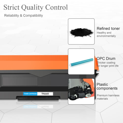 1-4 TN660 Toner Cartridge for Brother DCP-L2500D L2520DW HL-L2320D L2360DW TN630 - Picture 3 of 27