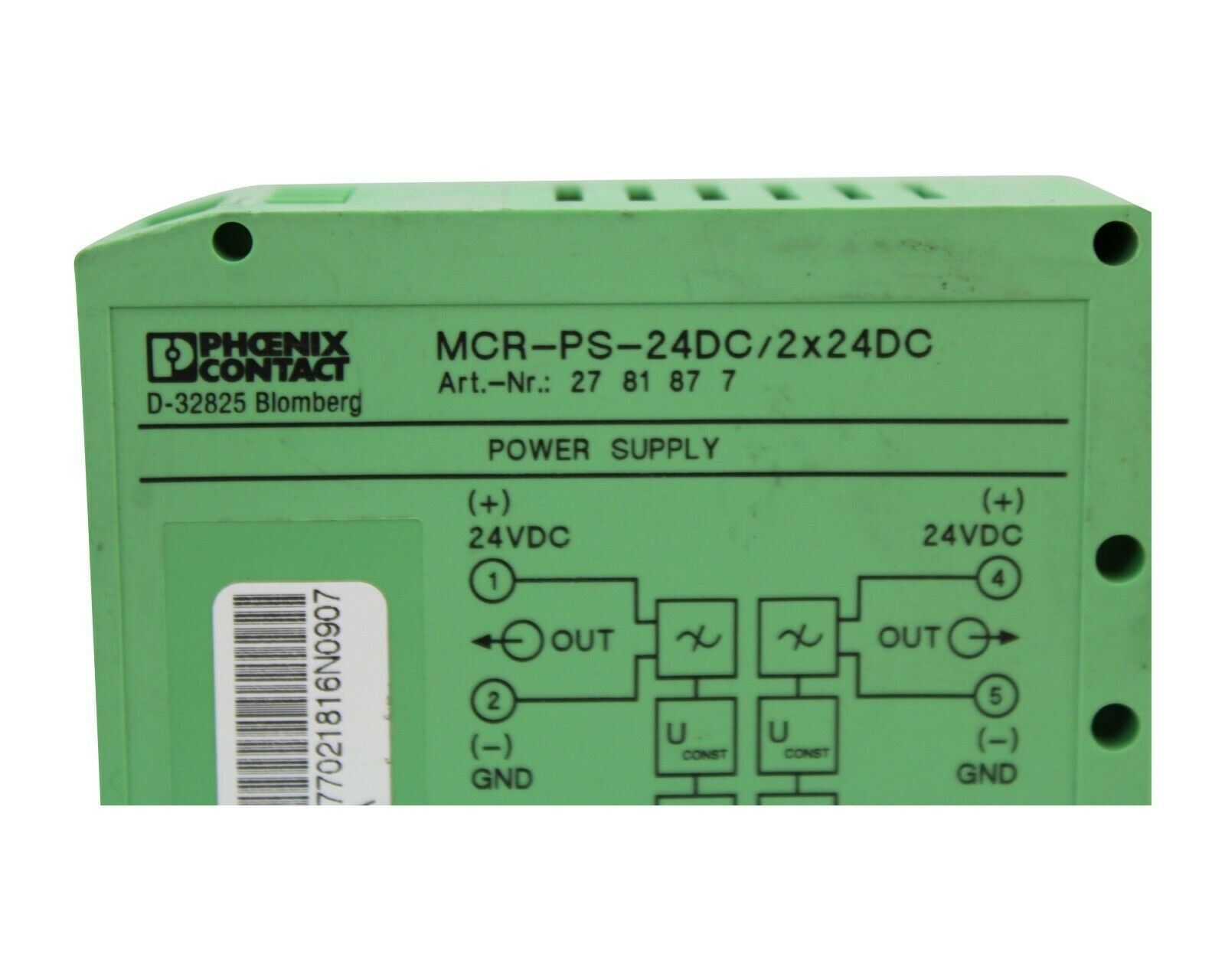PHOENIX CONTACT POWER SUPPLY 24 VDC MCR-PS-24DC/2X24DC LOT OF 7