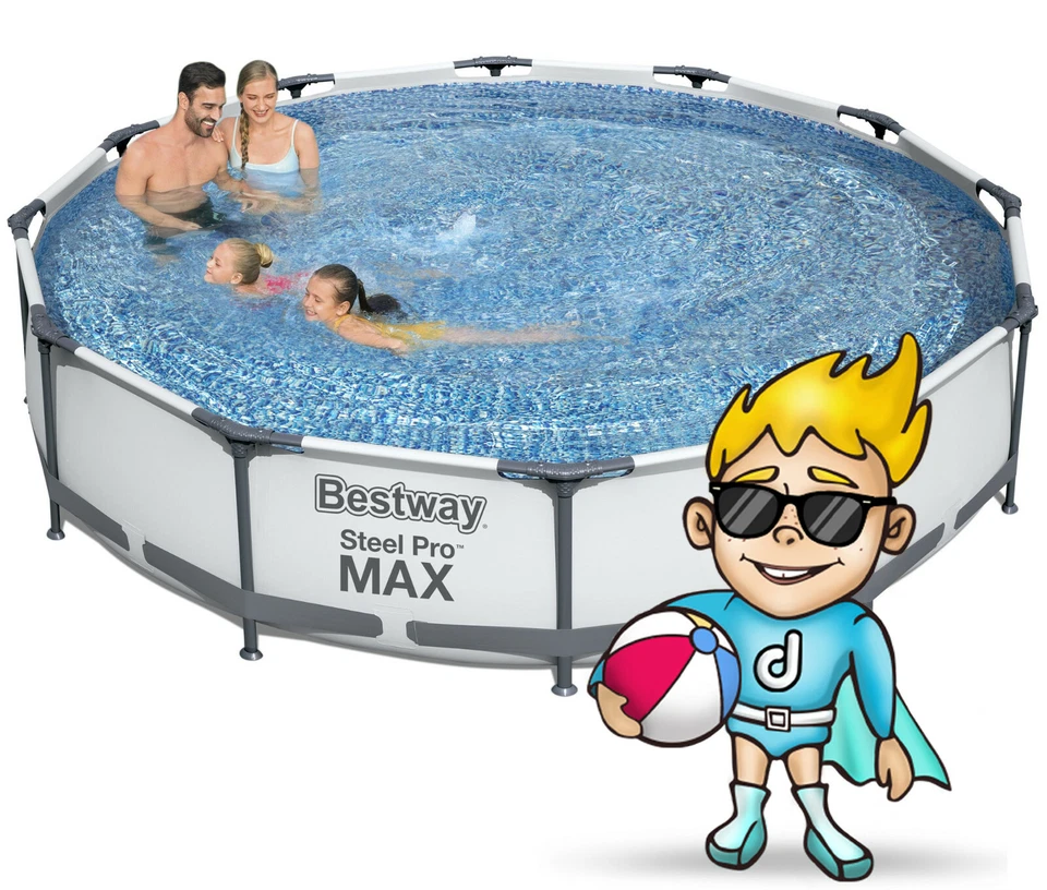 BESTWAY 3 in 1 Frame Pool Gartenpool Schwimmbecken mit Filterpumpe 366 x 76 cm - Bild 3 von 4