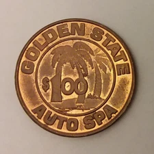 Golden State Auto Spa Car Wash Redondo Beach, CA Token 27mm