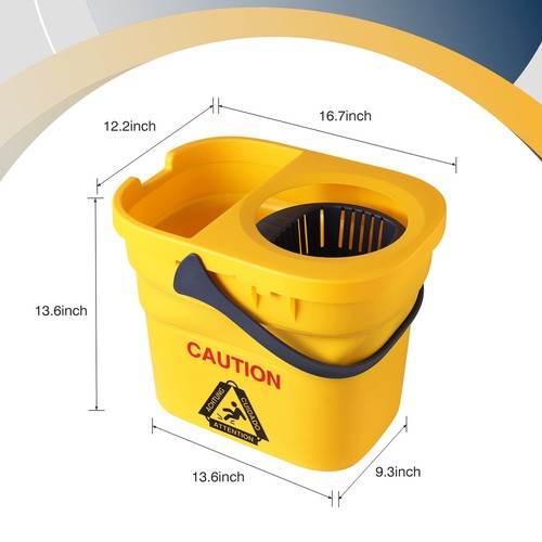 Commercial Mop Bucket with Wringer Portable Collapsible Plastic Mop Bucket C... - Picture 3 of 7