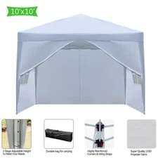 Portable 10'X10' POP UP Tent Folding Tent Canopy Shelter With 4 Walls