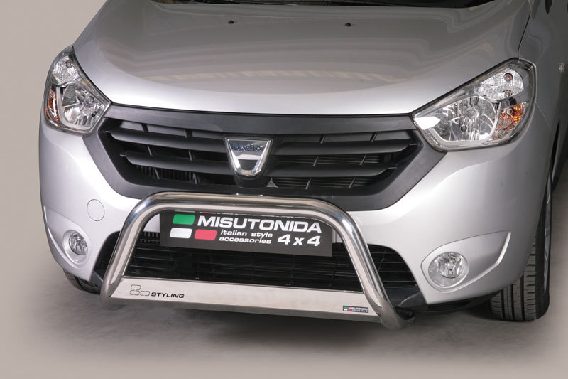Pare buffle Dacia Dokker 2012-2021 fini les pare-chocs rayés grâce au tube inox 63mm