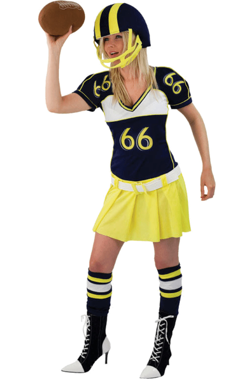 Para mujer Disfraz de Fútbol Americano Equipo Deportivo Uniforme Elegante Vestido