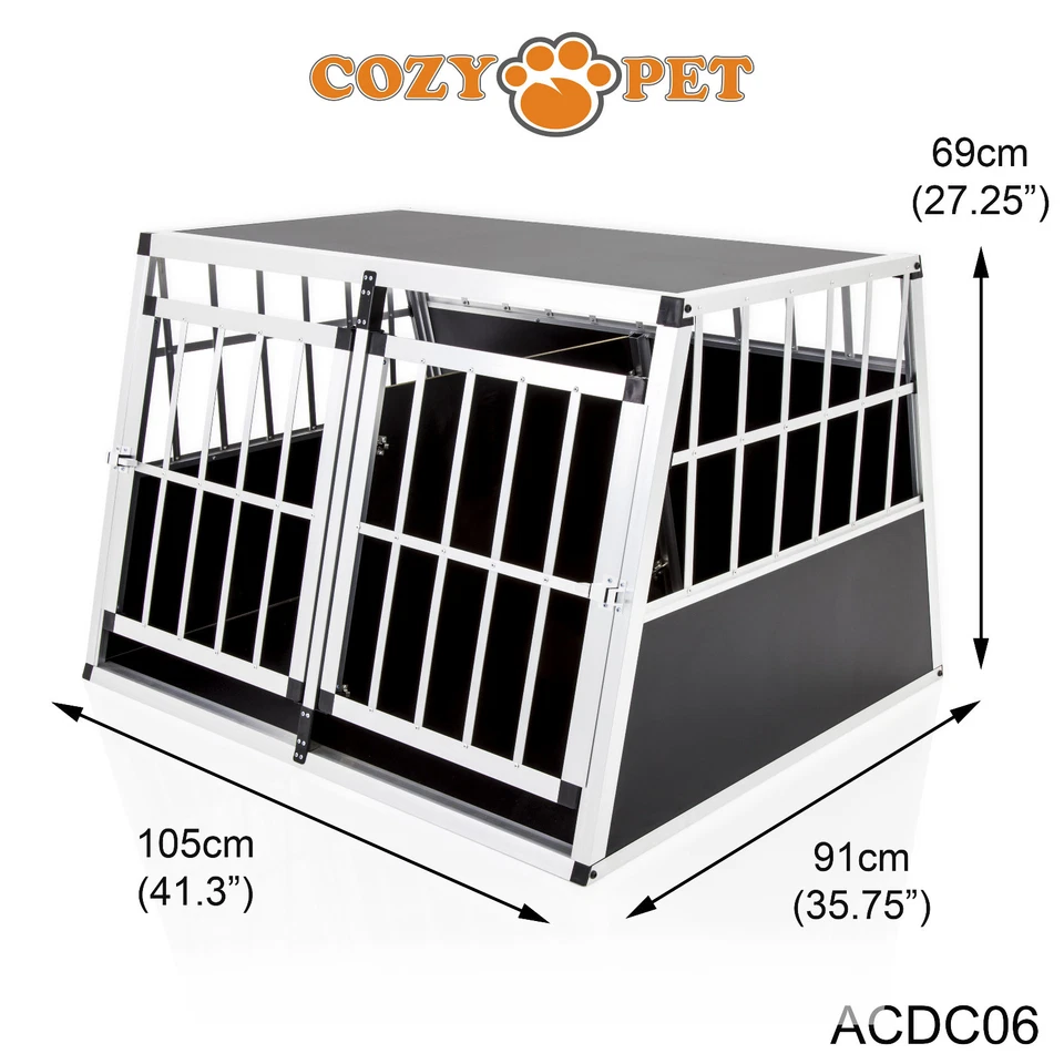 Aluminium Car Dog Cage Cozy Pet Travel Puppy Crate Pet Carrier Transport ACDC06 - Image 2 of 4