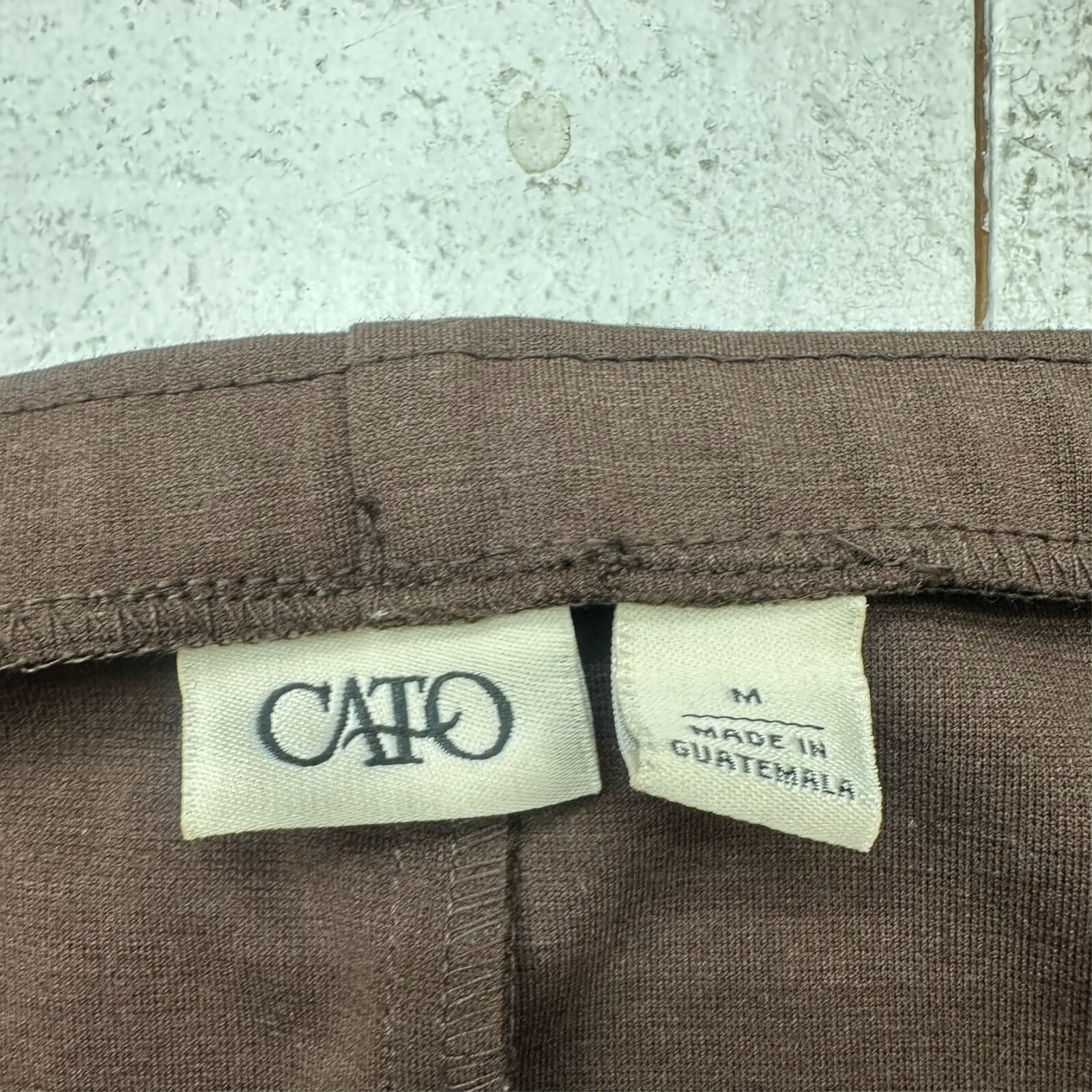 CATO Solid Brown Elastic Waist Basic Long Dressy … - image 4