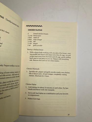 Fajita Fiesta By Rebecca Reyes Tex-Mex Fajitas Meals Desserts Mexican Food 1985 - Picture 23 of 24