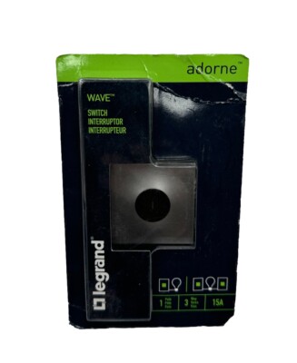 Legrand adorne Wave 15 Amp Single-Pole/3-Way Touchless Switch, Magnesium-New
