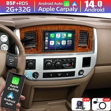Android 14 Carplay Car Stereo Radio GPS Head Unit For Dodge Ram 1500 2006-2008