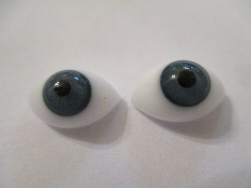 14 mm Schoepfer Antique Blue Oval Handblown Glass Eyes 6.5 mm Iris  SE99 - 第 1/5 張圖片