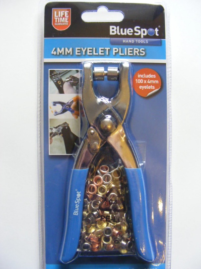 Eyelet Tool Kit 4mm Leather Sails Plier Tarpaulin Grommets Brass Gold Coloured