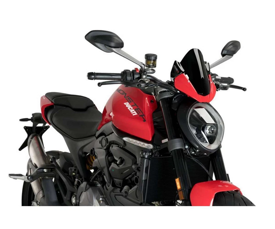 Pare-brise Puig Noir Sport 20688N pour DUCATI MONSTER PLUS 937 2021 2023 - Photo 1/1