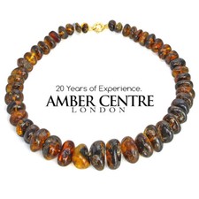 Dominican Blue Amber Natural Beaded Necklace First Grade Amber A0107 RRP�4950!!