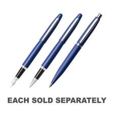 Penna VFM dal design moderno ed elegante, con fusto in plastica blu neon/cromato