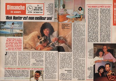 Clipping Presseschnitt 1988 Stéphanie Kramer Rick Hunter (2 Seiten)