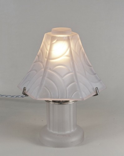 Pierre d'Avesn LORRAIN DAUM : a small French 1930 ART DECO night lamp ... France - Bild 3 von 11