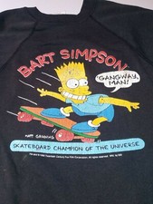 Vintage 1990 SSI The Simpsons Bart Simpson Crewneck, youth 14-16, rare design