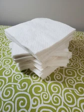 Set of 50 ~ 6.5" Precut Quilt Batting Squares, Quilt-As-You Go, 100% Cotton