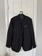WANGYUE Suit for Men Size XL Black 2 Pieces Black