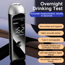 Portable Breathalyzer Outdoor USB Rechargeable Alcohol Tester w/Screen Display