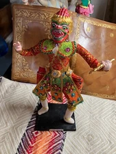Vintage Thai doll Ravana from Ramayana Epic 10 Inches