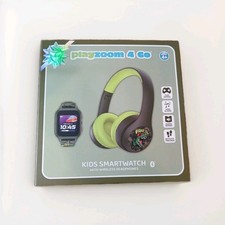 PlayZoom Kids Smart Watch and Bluetooth Headphones Bundle Set Dinosaur NEW NIB
