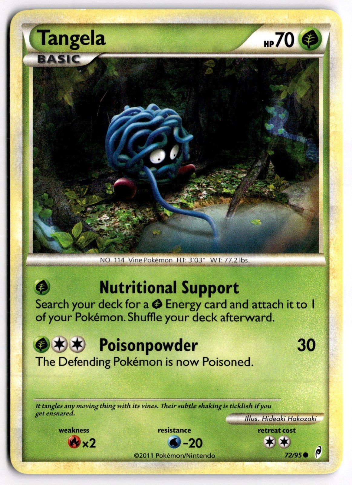 Tangela 72/95 Call of Legends Common Pokemon Card