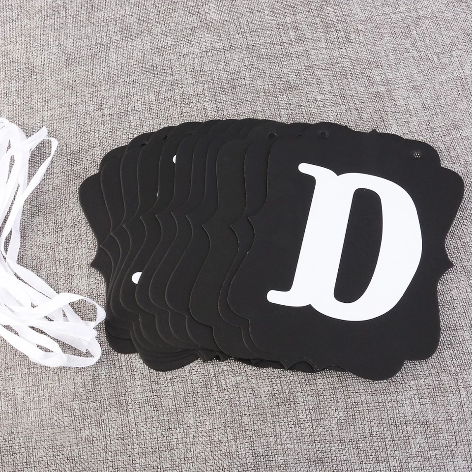  Just Married Banner Wedding Decorations Romantic Party Banners Paper Bunting - Image 2 of 4