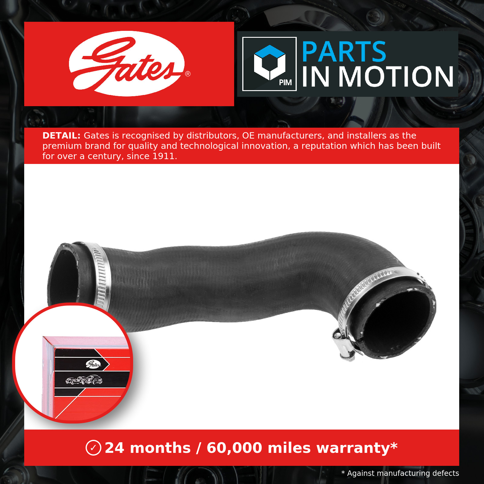 Fits GATES-PRZEWODY 09-0345 AIR SUPPLY HOSE TURBO - Image 12