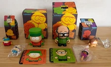 Kidrobot x South Park Figure LOT 3" Kyle + Ike Mr Garrison 1" Cartman Zip *MINT*