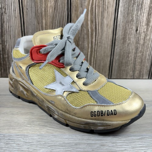Scarpe donna Golden Goose running papà stella taglia 37 pelle oro bianco rosso - Foto 8 di 16