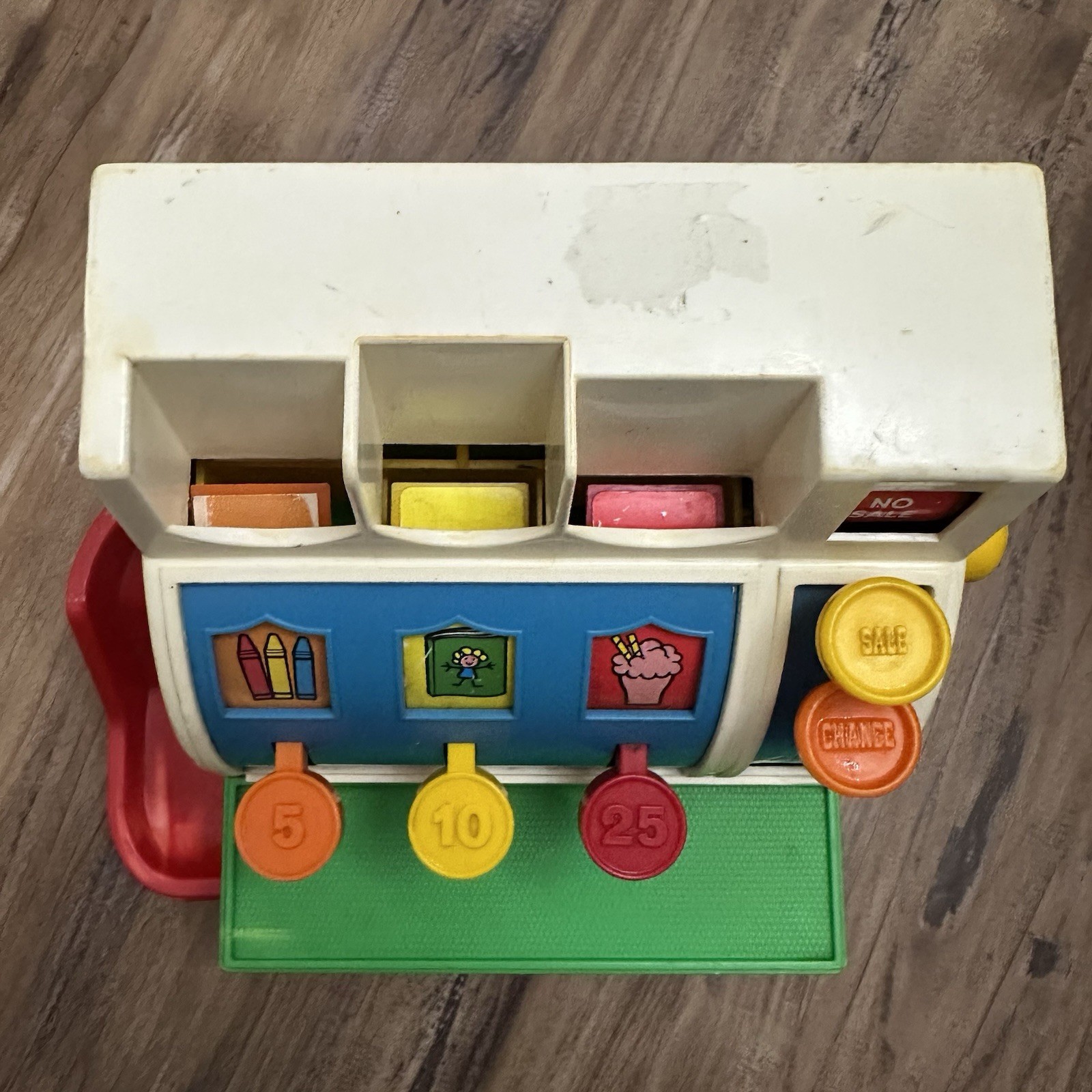 как выглядит Vintage Fisher-Price Cash Register 90s Toddler Toy Mattel WORKS фото