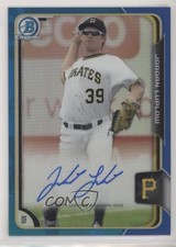 2015 Bowman Chrome Prospects Blue Refractor 24/150 Jordan Luplow Auto 4l3