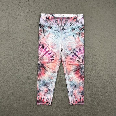 Evolution and Creation Leggings Womens Large Multicolor Abstract Activewear Gym