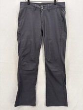 PrAna Halle Pants Womens 8 Gray Nylon Stretch Hiking Straight Leg Outdoor Trail