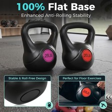 Durable Vinyl Kettlebell 20LB & 25LB - Floor ...