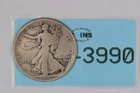1916-D KEY DATE 50C WALKING LIBERTY SILVER HALF DOLLAR RAW-3990