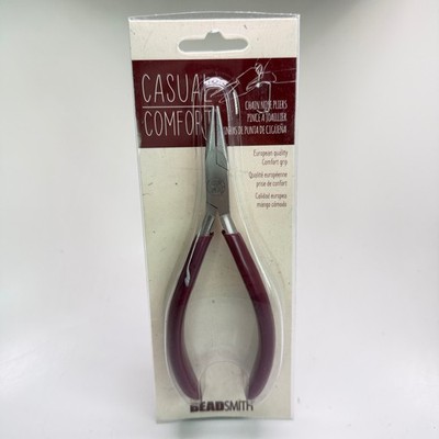 Beadsmith Casual Comfort Chain Nose Pliers Jewelry Making Tool NEW