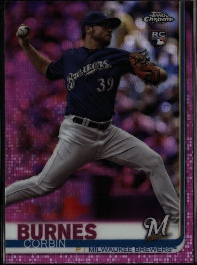2019 Topps Chrome #84 Corbin Burnes Pink Refractor Q615