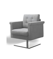 Design Couch Lounge Textil Sitzer Grau MöBel Einsitzer Sessel Stoff Relax Sitz