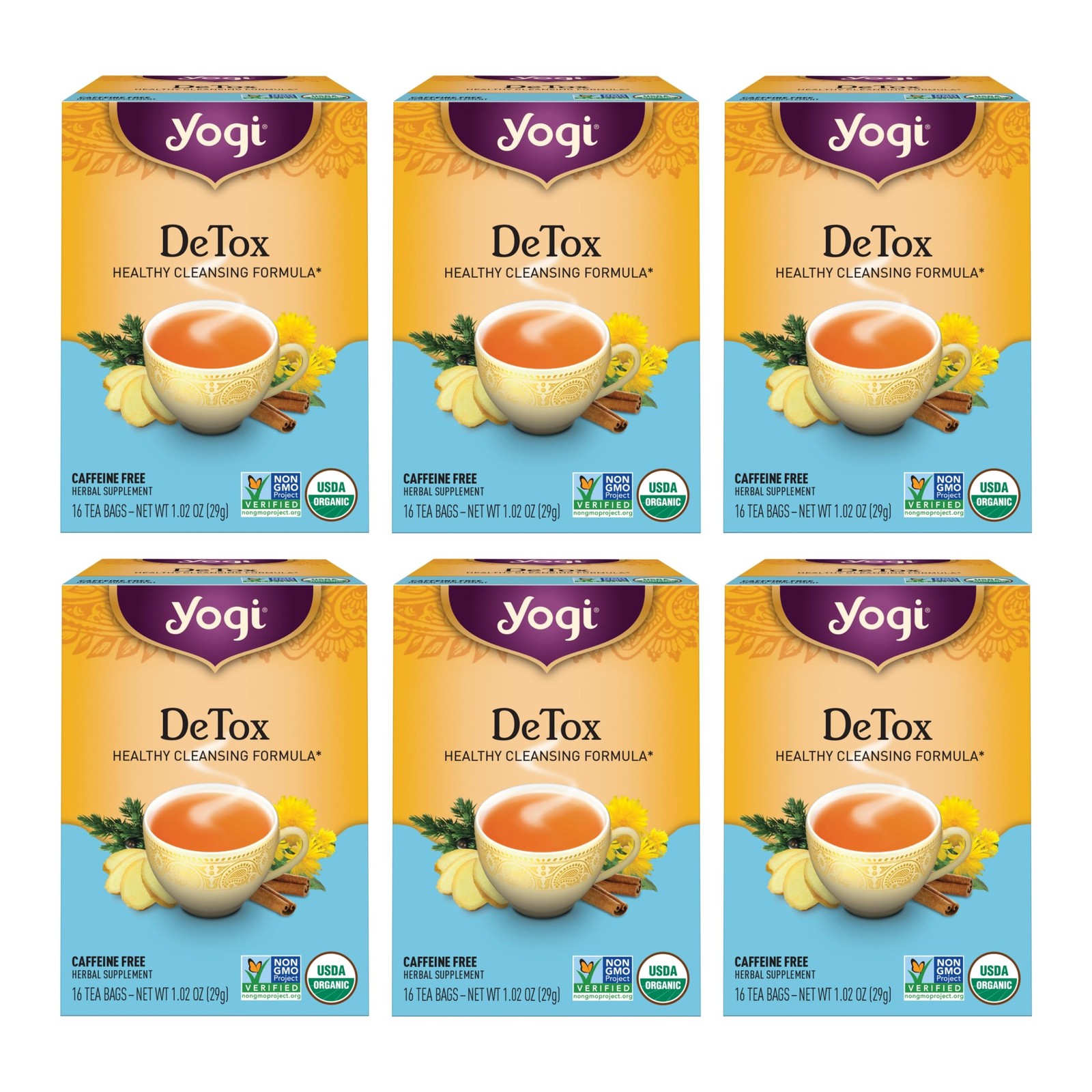 - Detox Tea (6 Pack) - Healthy Cleansing Formula With Traditional