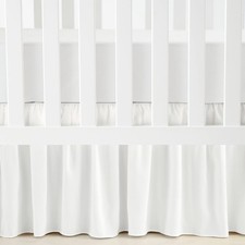 Ruffle Crib Skirt, 16" Drop, White