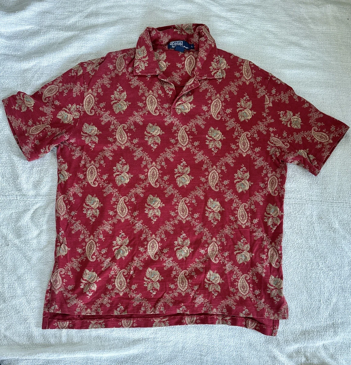 Polo Ralph Lauren Paisley Short Sleeve Casual Button-Down Shirts